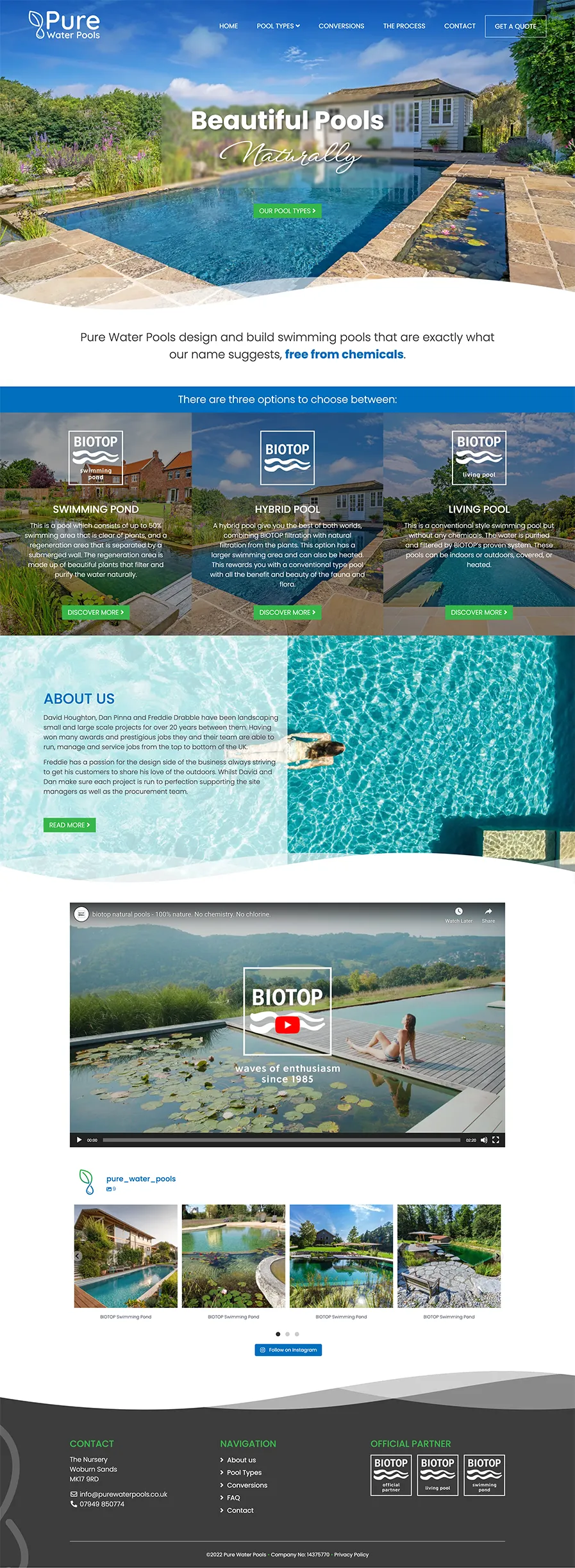 Pure Water Pools Home Page
